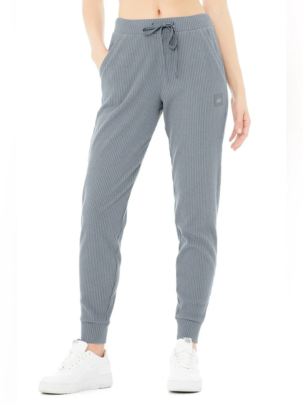 ALO Muse Hoodie and Sweatpants Set - Steel Blue